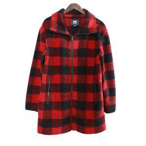 Roots Wool Blend Check Plaid Full Zip Jacket